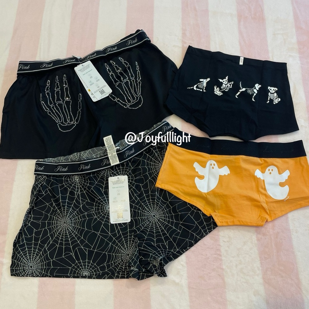 NEW  Small 2X Victoria's Secret PINK Halloween pajama shorts plus 2 panties